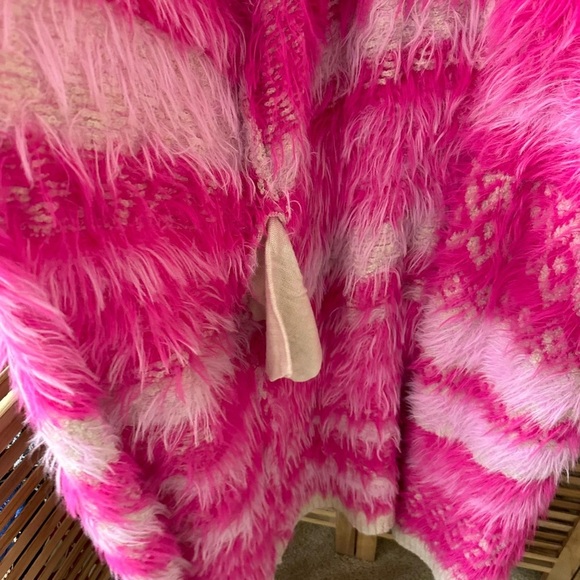 Free People Pink Hollywood Cardi At In Ivory Size L - Picture 8 of 10